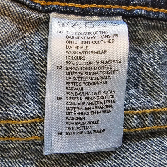 H&M L.O.G.G. Jeans Women's 33 Boot Cut High-Rise Blue Dark Wash - Picture 12 of 16